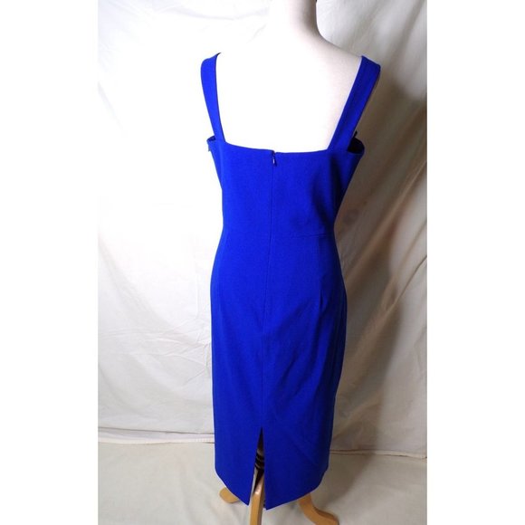 DRESS THE POPULATION Nicole Cocktail Dress Blue Large 8-10 NEW - Picture 10 of 10